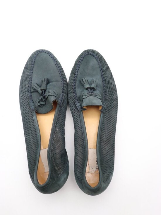 Moreschi Tassel Loafers Men\'s Size 11 Hunter Green Leather Wingtip Dress Shoes